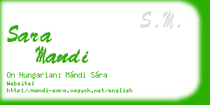 sara mandi business card